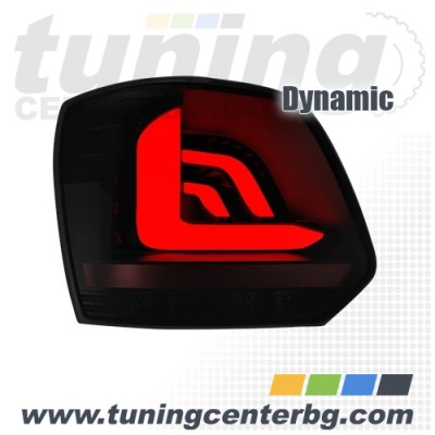LED динамични стопове VW Polo 6R 09- черни/опушени
